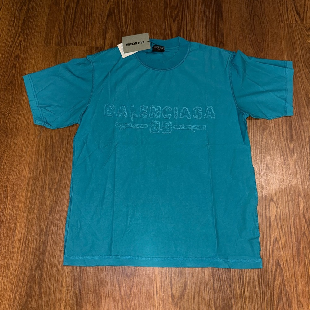 Balenciaga Blue Short Sleeve Tee